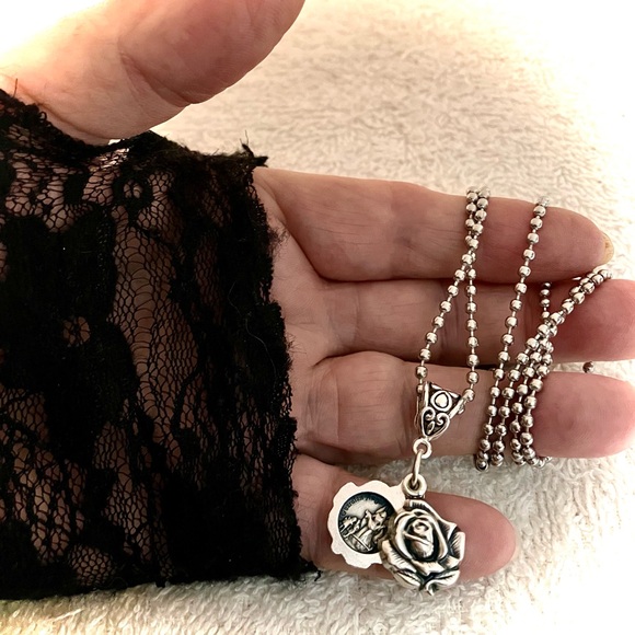 SAINT MICHAEL ROSARY LOCKET NECKLACE - Picture 7 of 10